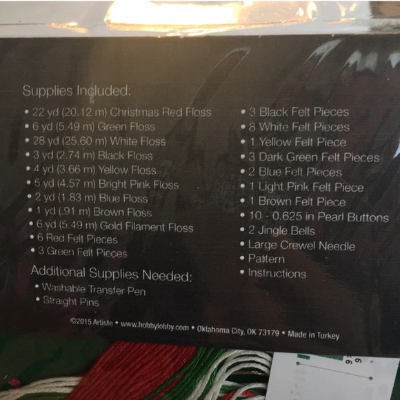 Artiste Felt Stocking with Santa ๐
๐ป Kit NWT - Picture 5 of 6